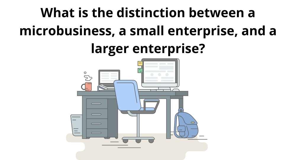What is the distinction between a microbusiness a small enterprise and a larger enterprise